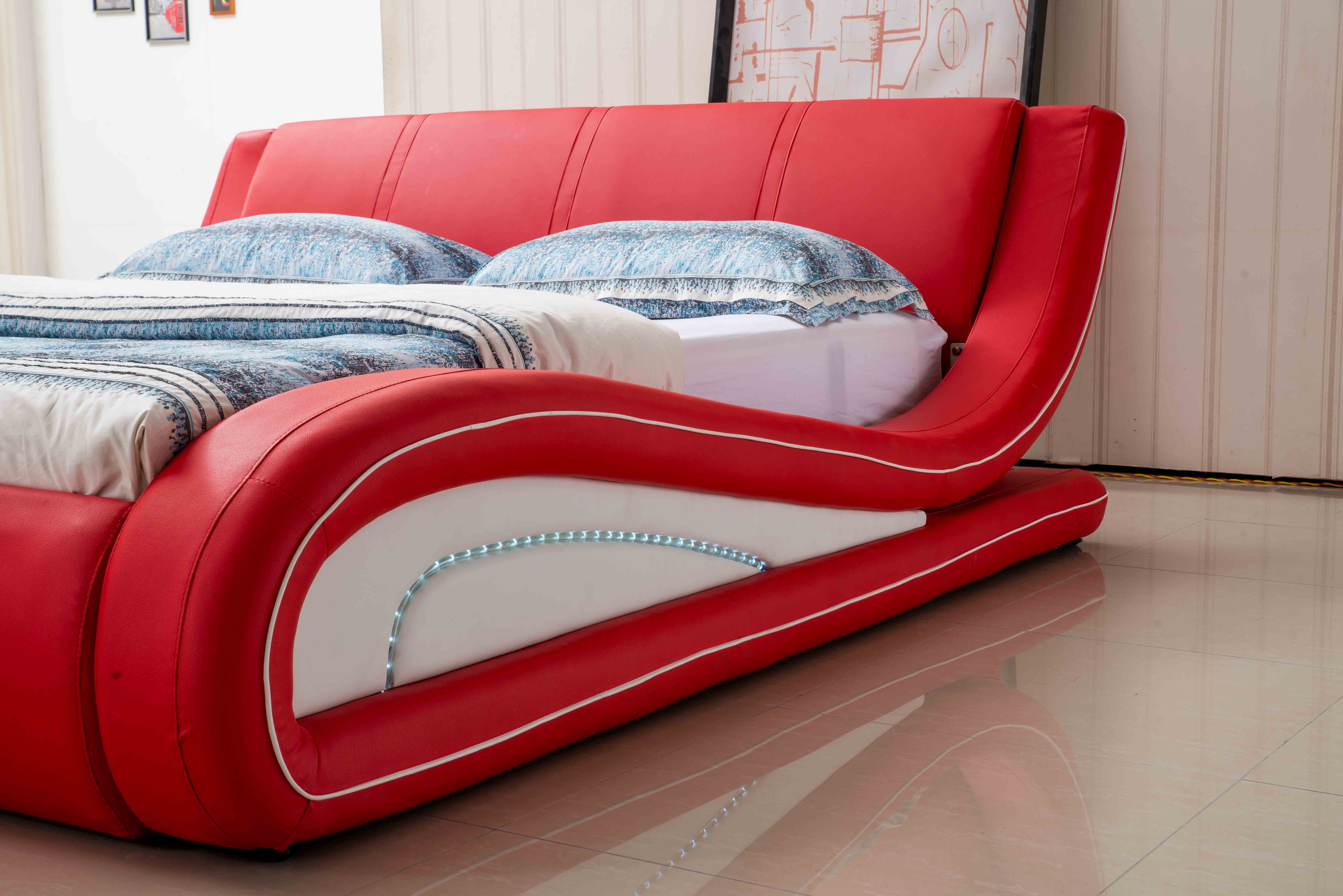 Bedroom furniture Modern Style Bed Soft Leather Beds for Home Furniture New Design 2021