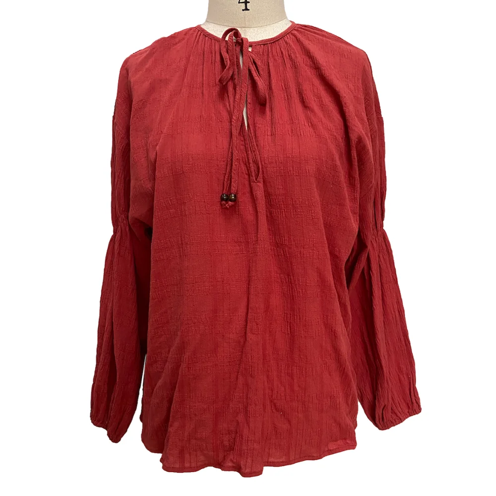 2024 New Temperamental Fashion Cotton And Linen Wide Sleeves Elegant Ladies Blouses And Tops Women