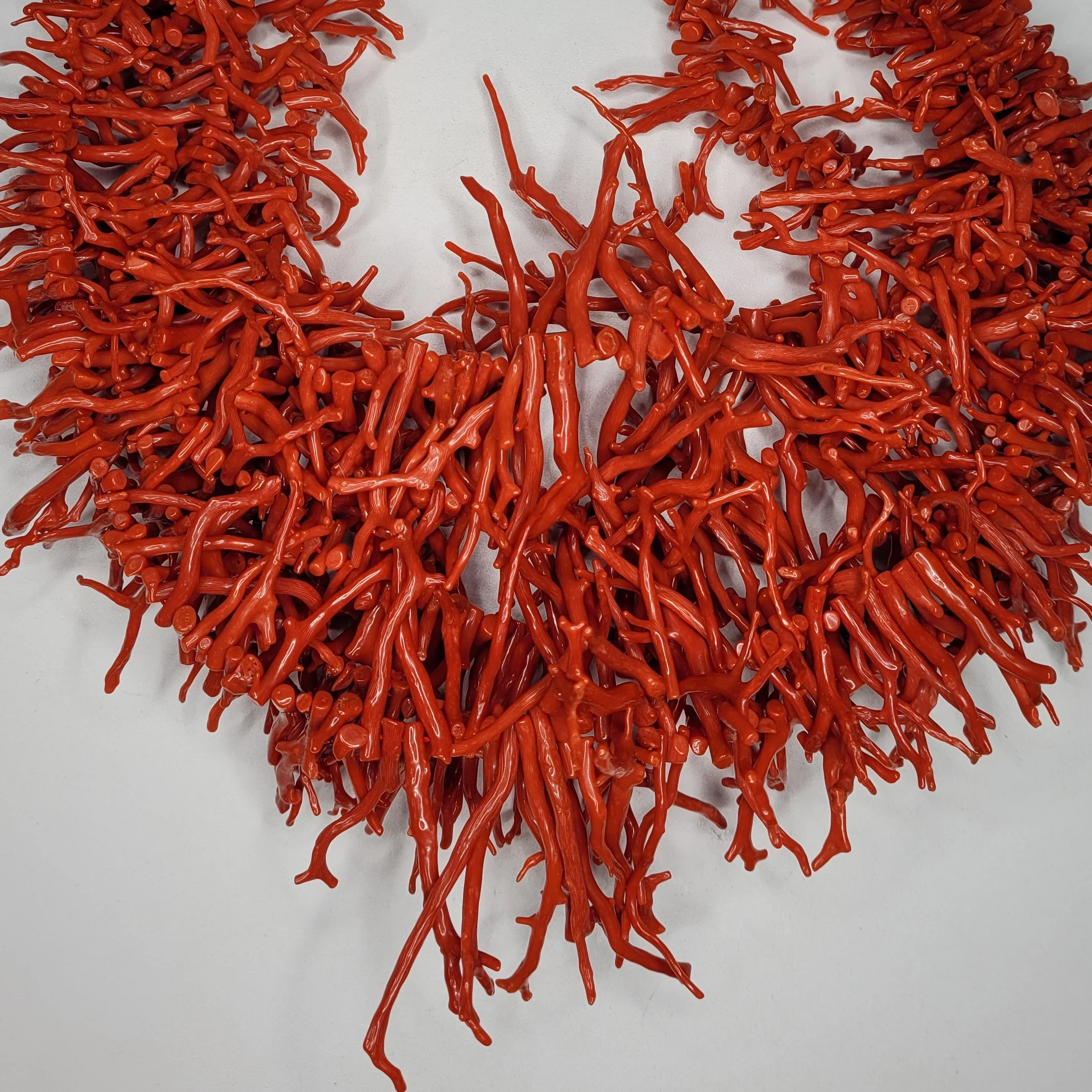RED CORAL LARGE BRANCH NECKLACE AA GRADE 20 Inch-50 CM lenght natural italian coral for jewelry making