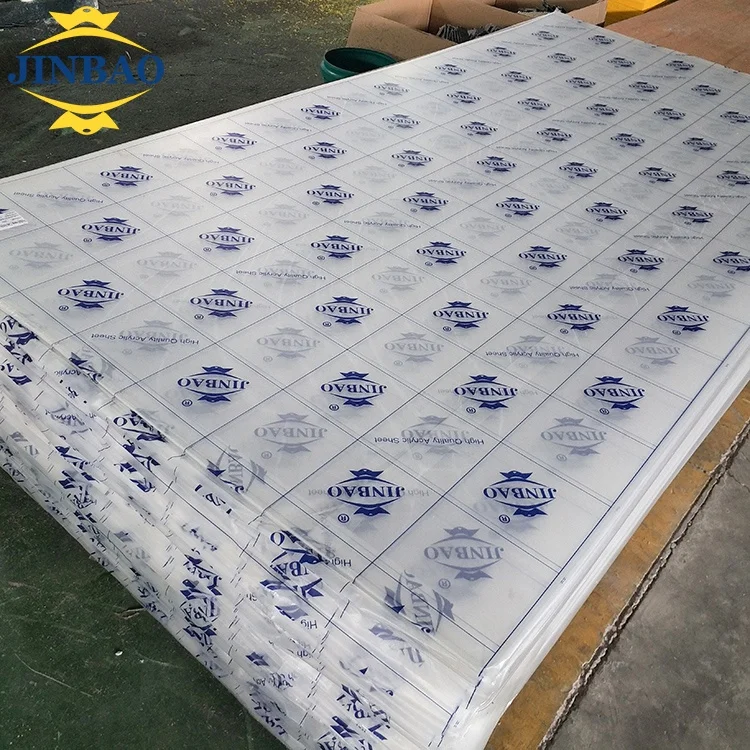 JINBAO 2mm 3mm 5mm 10mm15mm clear cast perspex plastic sheet price pmma plate manufacturer acrylic glass board acrylic sheet