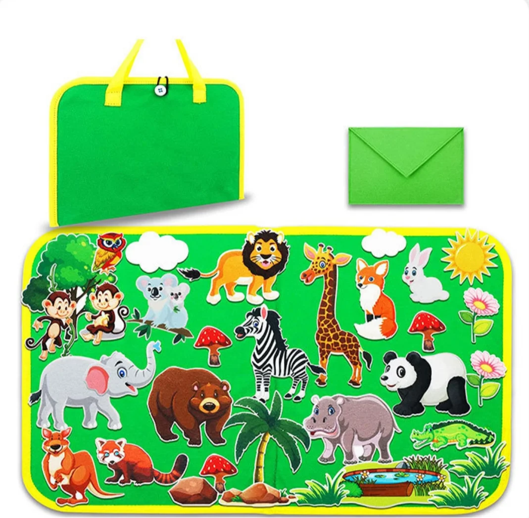 2025 Best Selling Chinese Factory Customized Montessori Children Felt Board Story Set for Early Education Busy Book