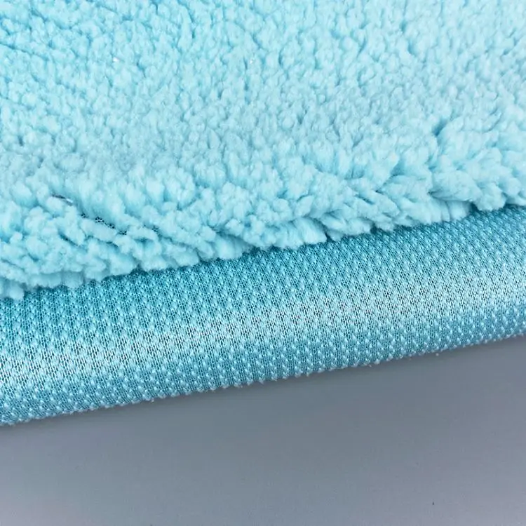 Shaoxing Manufacturer 100% Polyester Faux Soft Cotton Sherpa Fleece Lining Short Pile Faux Fur Plush Fleece Fabric