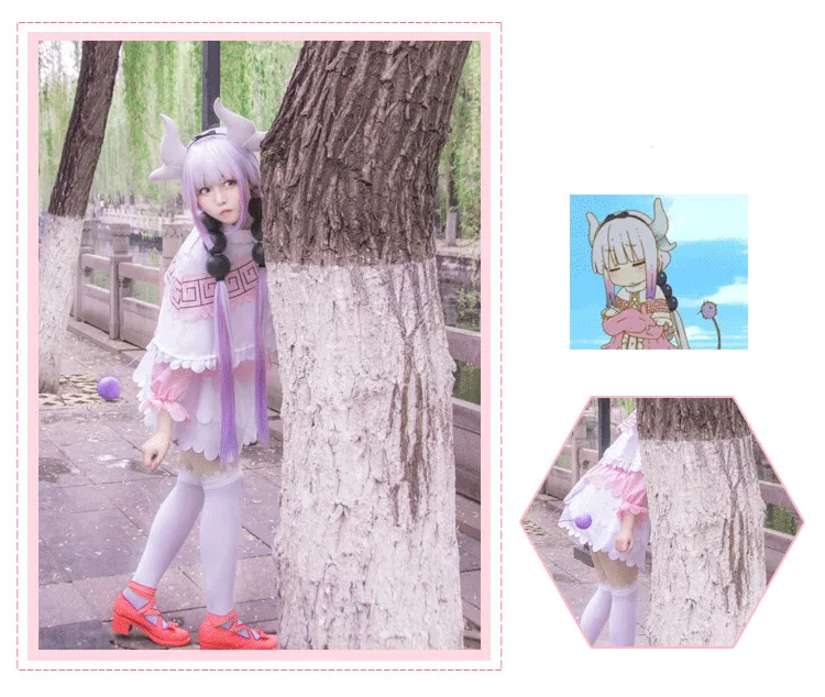 Новинка Kanna Косплей японское аниме Miss Kobayashi Дракон горничная камуй Кана косплей костюмы Хэллоуин рождественское платье для женщин