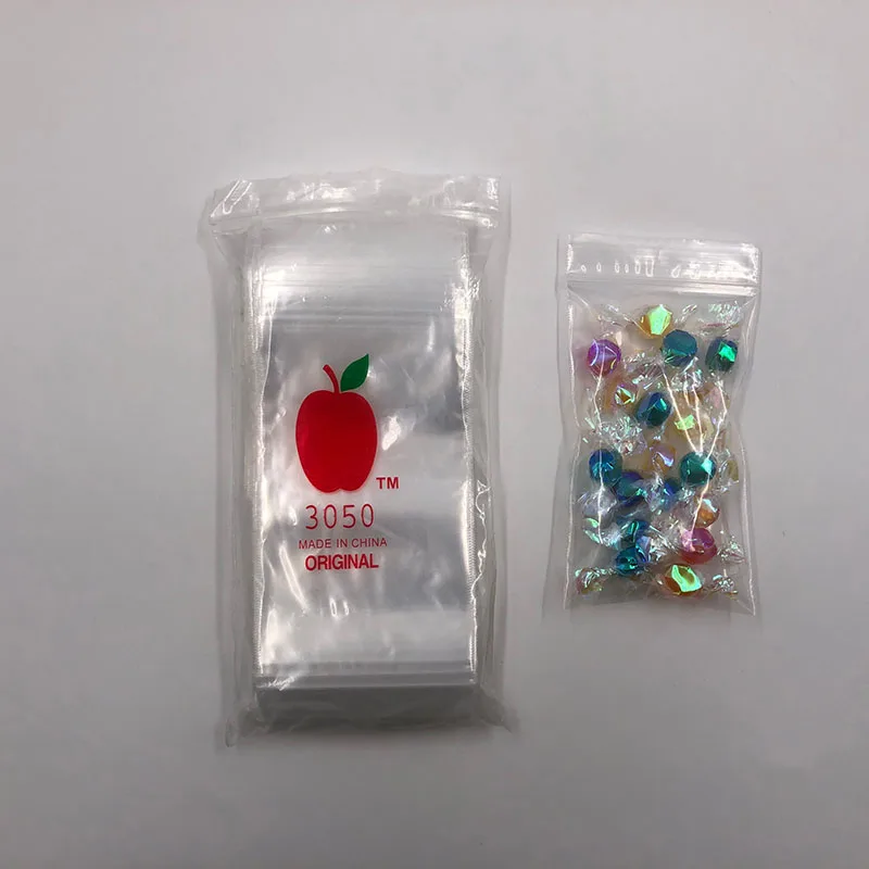 Accept Customized Logo Printing  drugs pills packaging  zip-lock apple mini  plastic bag