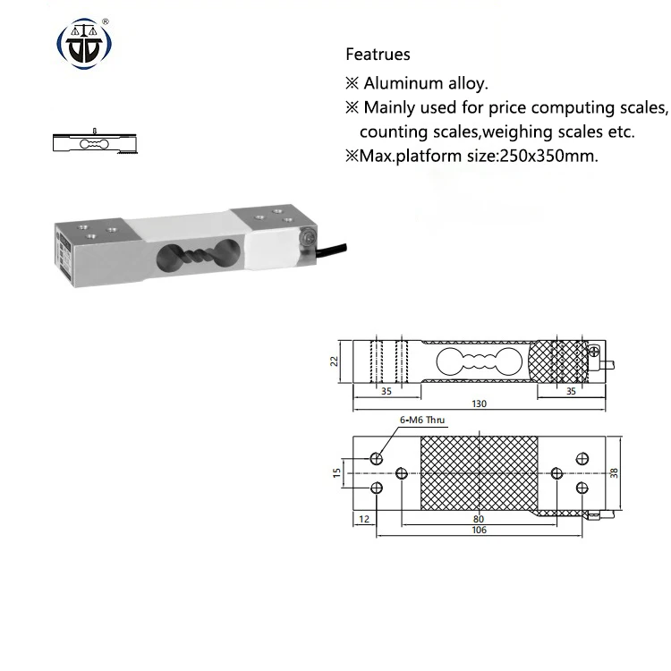 Single Point Load Cell 200 kg Weighing Sensor Load cell for Smart Restaurant Scale