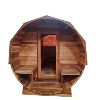 10 people wood fired stove outdoor barrel red cedar wood traditional sauna room
