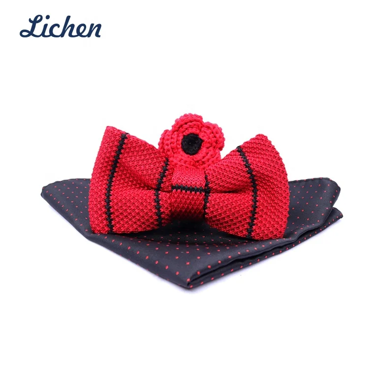 Wholesale Stripe Knit Bowtie for Men Shirts with Bow Tie Kids Shirts