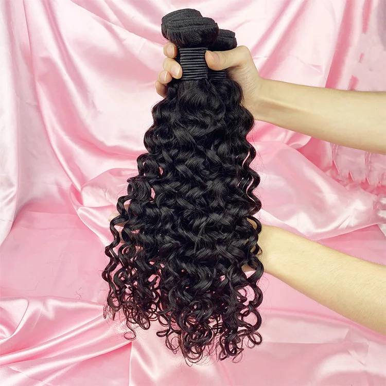 Human Hair Bulk Wholesale Natural Color Water Wave Water Wave 9A Remy Human Hair Bundle