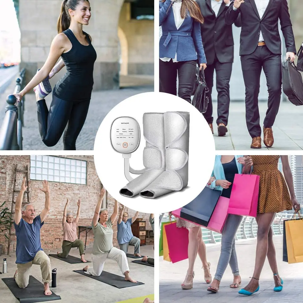 Manufacturer Direct Selling Air Pressure Wave Foldable Relaxing Timeable Foot Portable Foot Calf Leg Massager