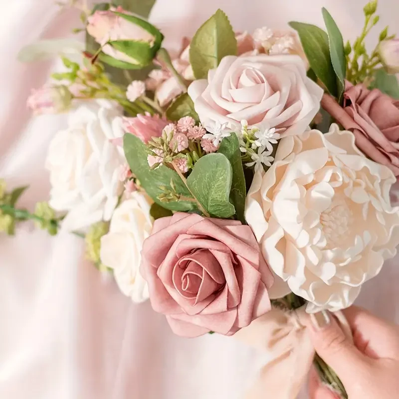 8CM Artificial Roses 25pcs PE  Foam Rose Buds for DIY Crafts , Outdoor Parties and Weddings