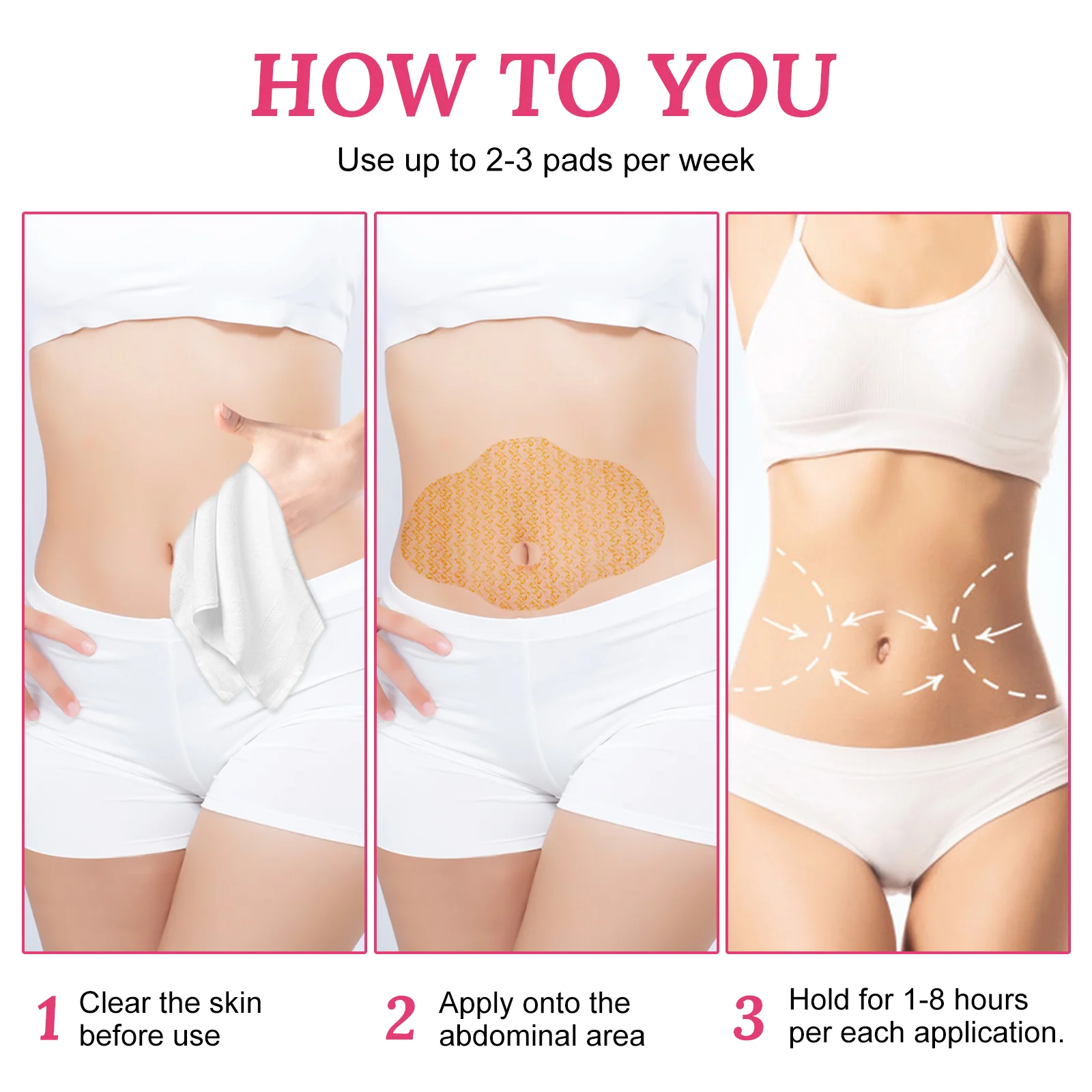 Private Label 5pcs/bag  Fat Slim Diet Pad Weight Loss Patch Body Care Burn Excessive Navel Magnetic Pads slimming patch