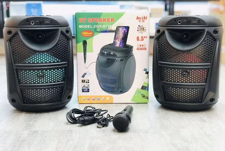 6.5inch Speaker BT LED Light Speaker With Remote Control and Microphone ZQS-6115 Wireless Speaker