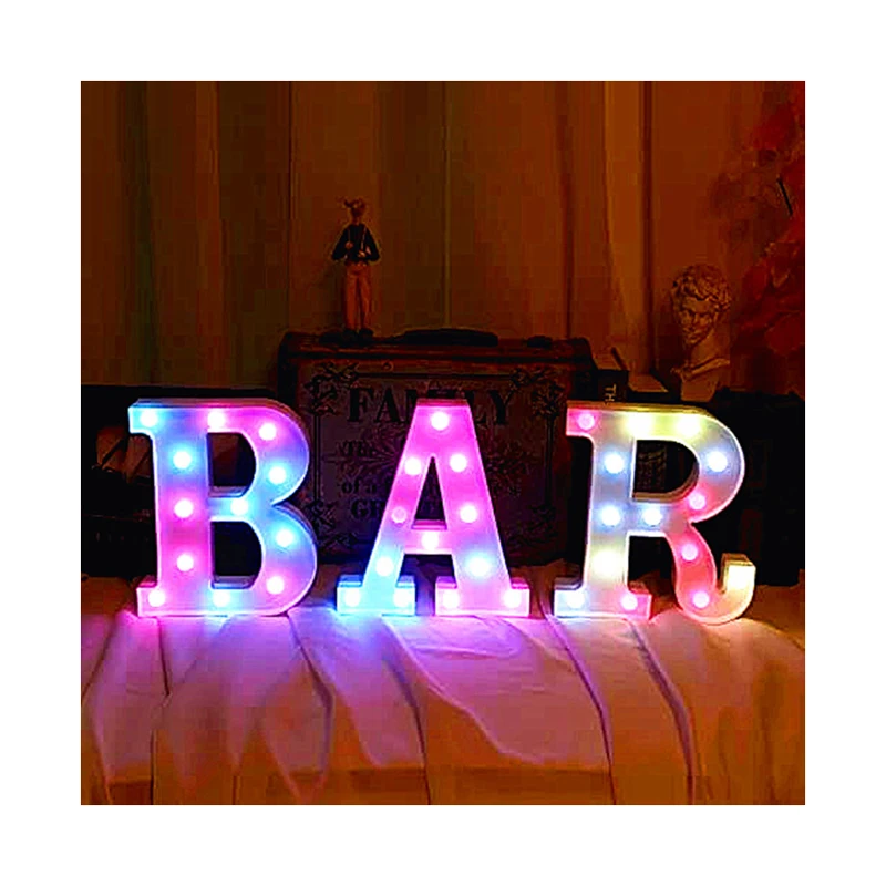 Professional Manufacture Led Letter Lamp Stackable Marquee Letters With Metal Stand