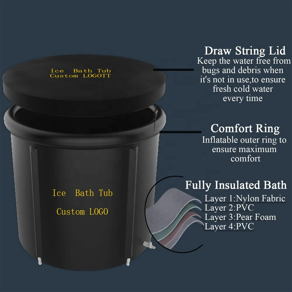 Hot Selling Plastic Ice Bath Inflatable Ice Baths Recovery 80 X 80 Custom Size Inflatable Icebath