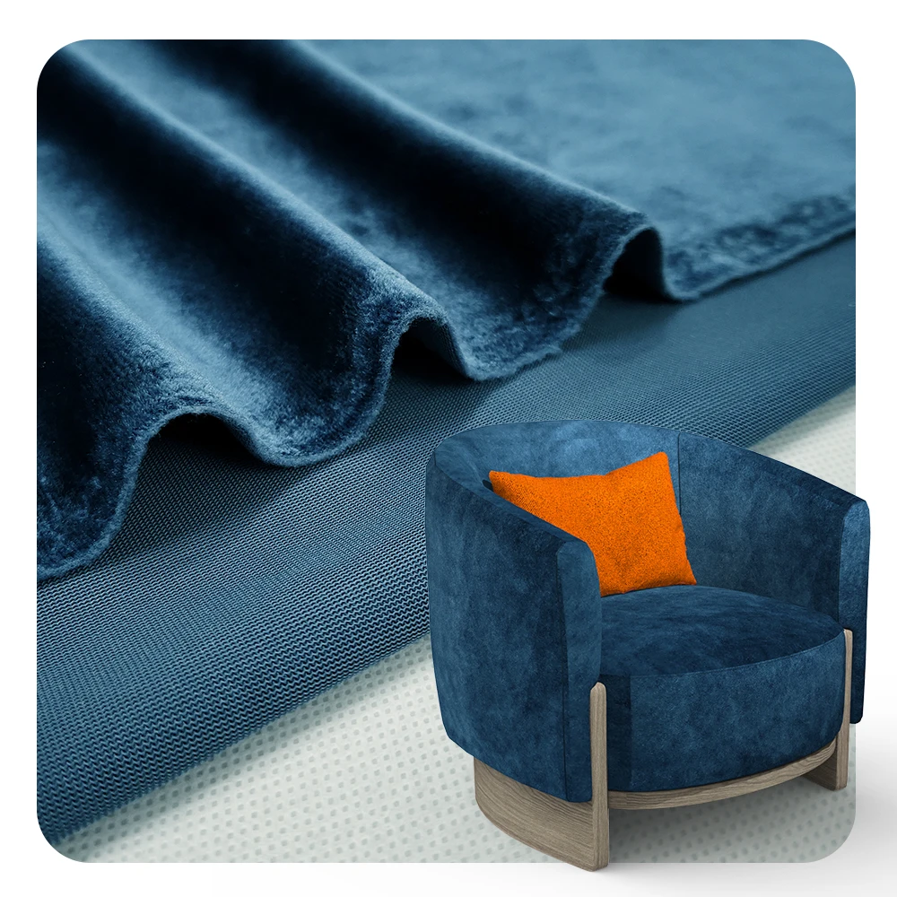 cotton crystal velvet fabric 364gsm sofa fabric upholstery 100 polyester in-stock wholesales Fast delivery