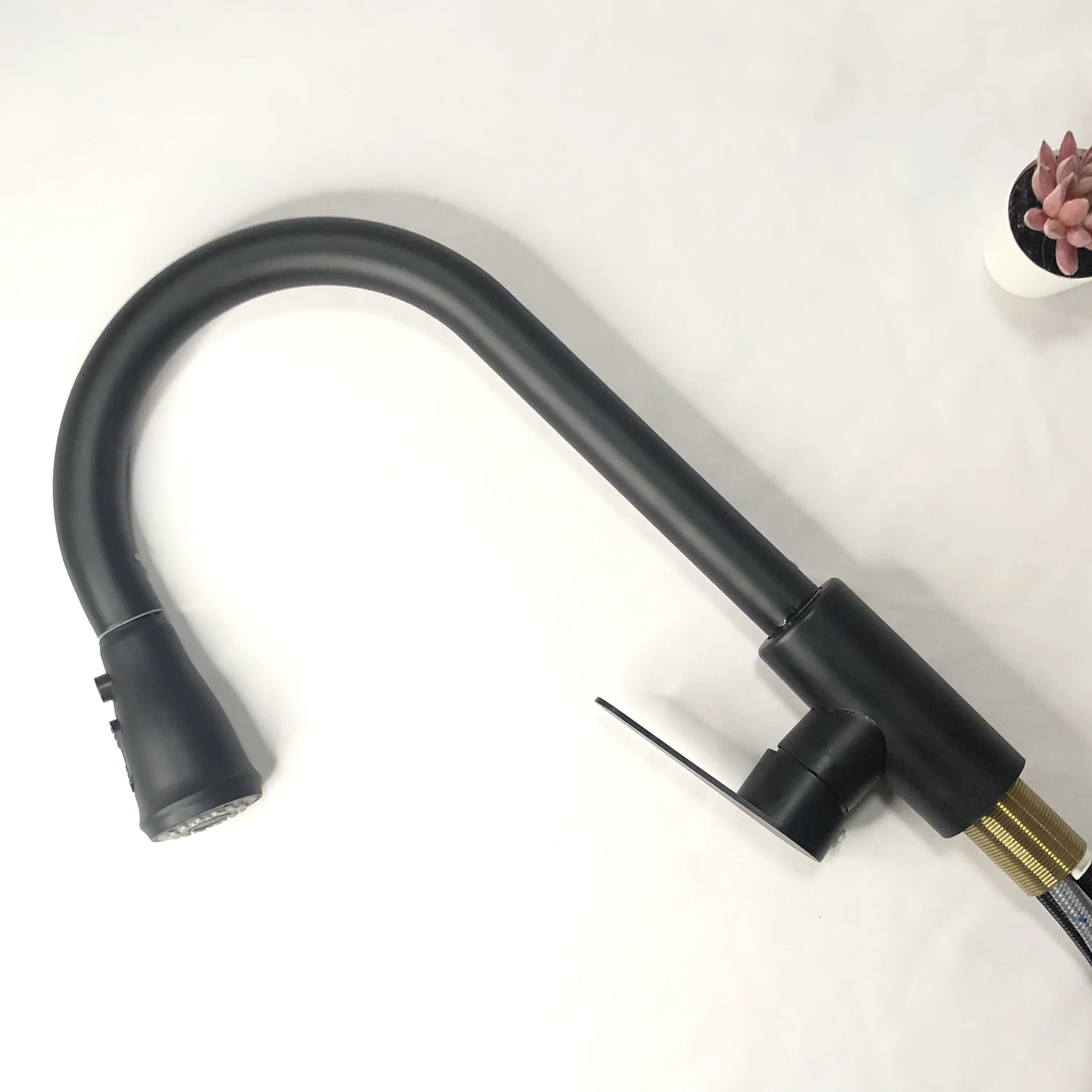 Hot and Cold Water Flexible Hose for Pull Out Kitchen Faucet Kitchen Sink Tap with Pull Out Spout Flat tee style pull out tap