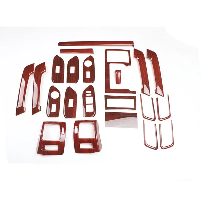 Wood Color Car Interior Accessories for toyota Land Cruiser Prado J150 2010-2017 Gear Panel Cup Holder Vent Trims Auto Kit Parts