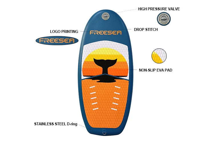 FREESEA  Ocean sea surfing waves set inflatable surf foil