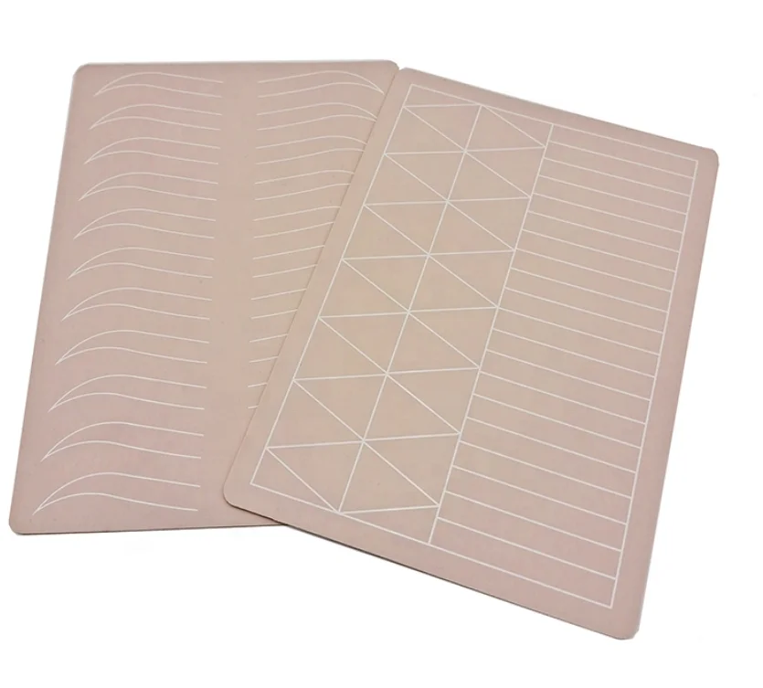 OEM Double Side Print Tattoo Training Pmu Brows Lips Line Silicone Sheet Microblading Practice Skin