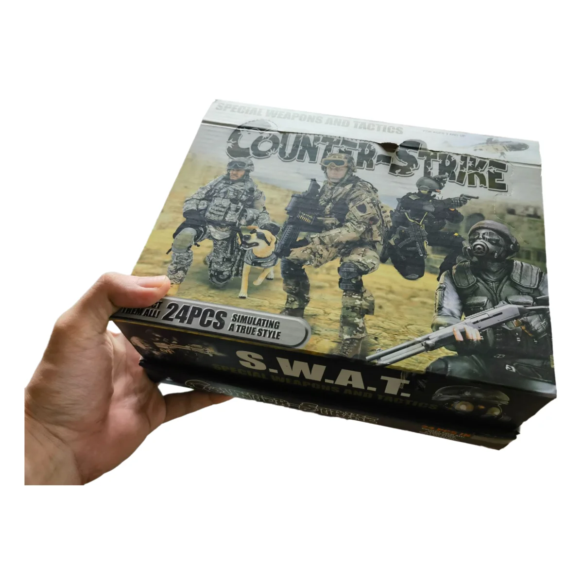 PVC 24 Pcs Army Men Toy Counter strike Soldier Action Figure for kids 3+