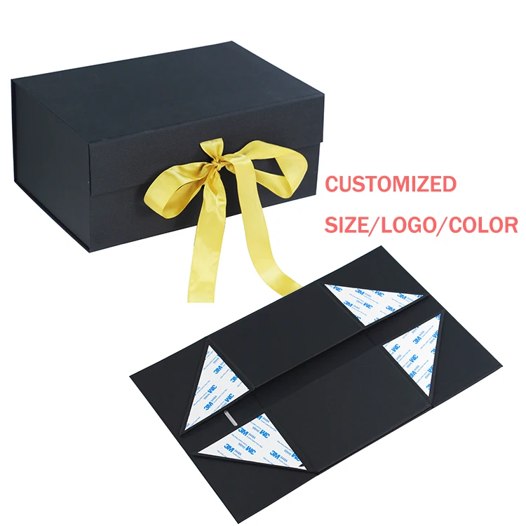 Custom logo luxury pink rigid Underwear magnetic folding paper packaging box