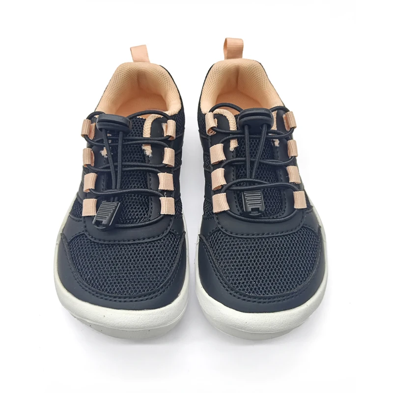 Quick Lacing System Wide Width Barefoot Shoes Boys Girls Minimalist Elastic Shoelace Sneakers Flexible Zero Drop Sole