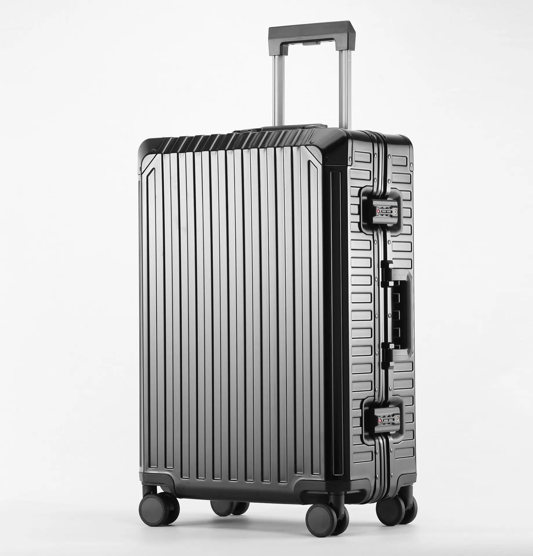 Изготовленный на заказ Новый роскошный чемодан колесиках унисекс из магниевого алюминиевого сплава с спиннером и рюкзаком