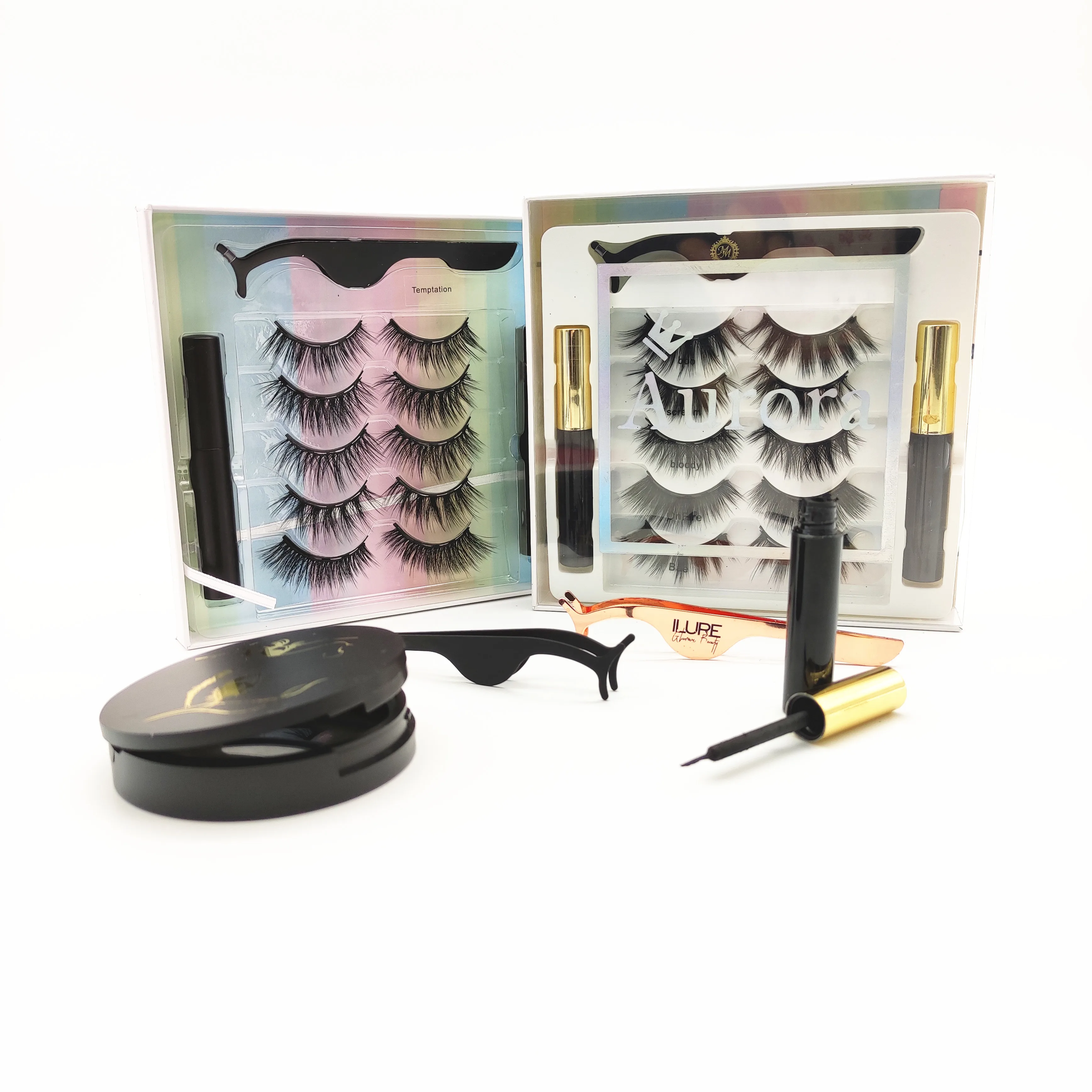 
Private Label free sample Silk Mink Lashes 3D Fiber Custom Packing Box 3D Faux Mink lash natural eyelash wholesale 
