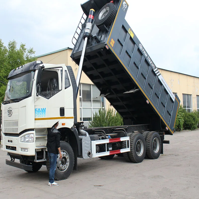 FAW new manual valve hydraulic pump tipper truck three axle diesel engine 50 ton tipper truck 6x4 Truck
