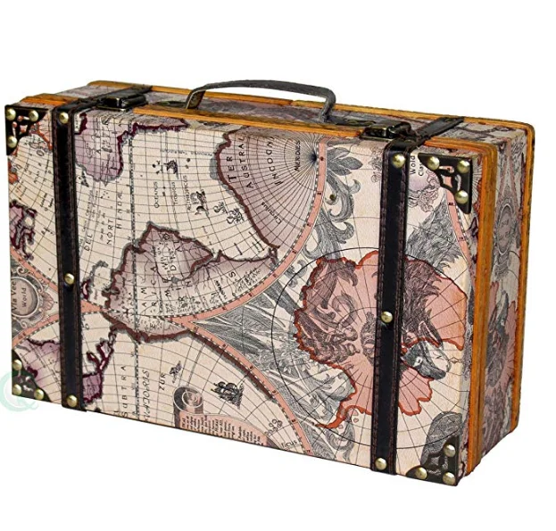 Hot-selling Decorative New Design 3 pcs Paper Suitcase Gift Boxes With handle