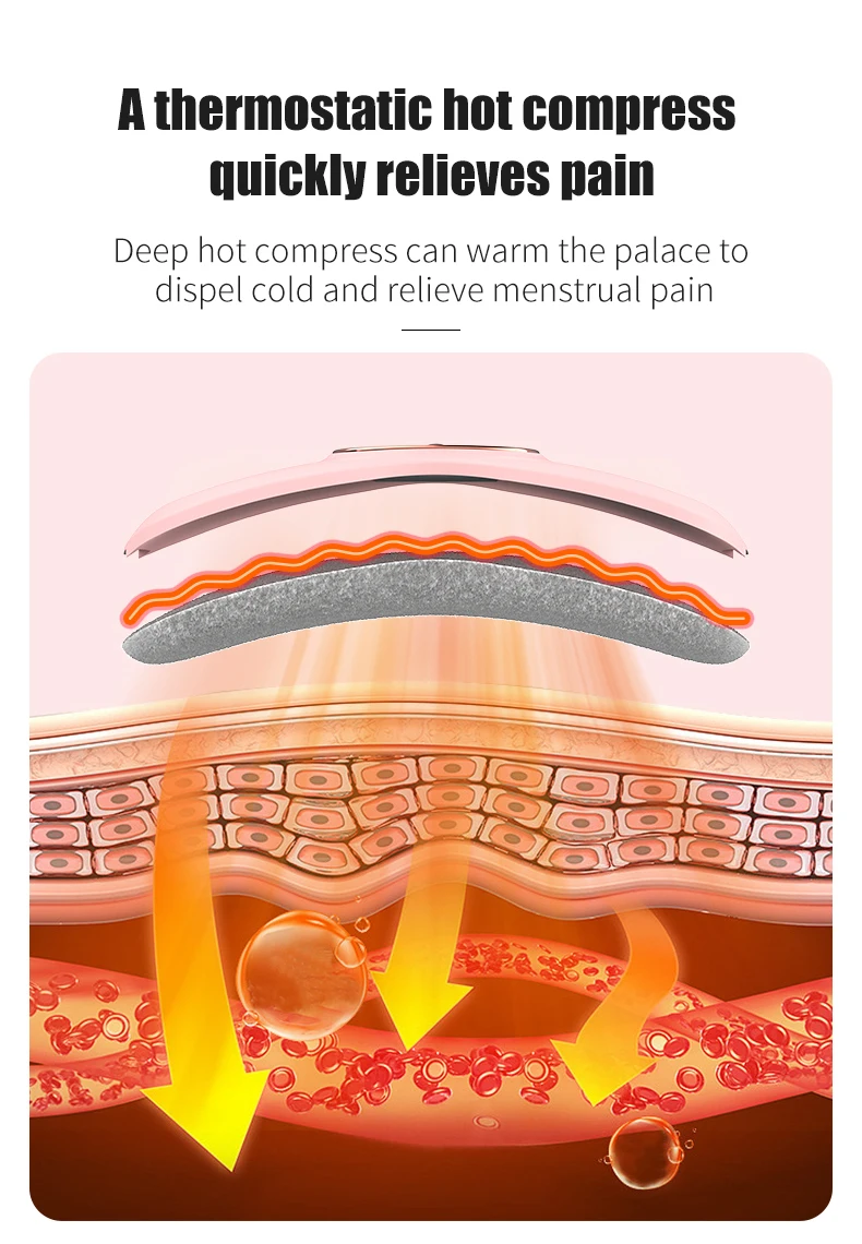 Factory Hot Compress Smart Warm Palace Belt Menstrual Heating Pad   Period Cramp Massager Vibrating Heating Waist Belt