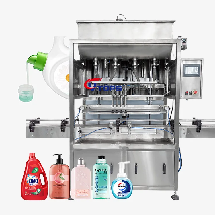 Vtops Fast Speed Automatic Bottle Liquid Filling Machine Edible Oil Vinegar Sauce Paste Milk Honey