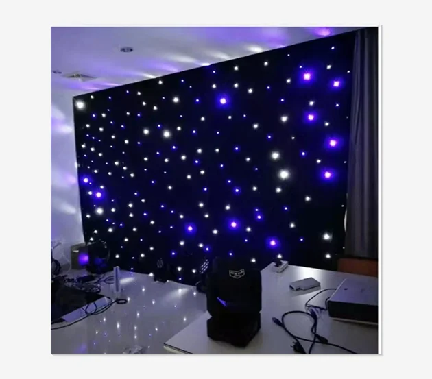 Party Show Nightclub Decoration DMX512 Control LED RGB 3 in 1 Star Curtain