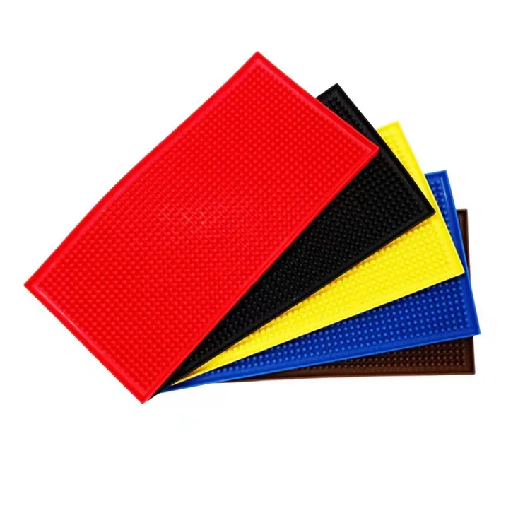 Non Slip Rubber Bar Thick Durable and Stylish Black Bar Spill Mat PVC Service Mat for Coffee Bars Restaurants Counter Top