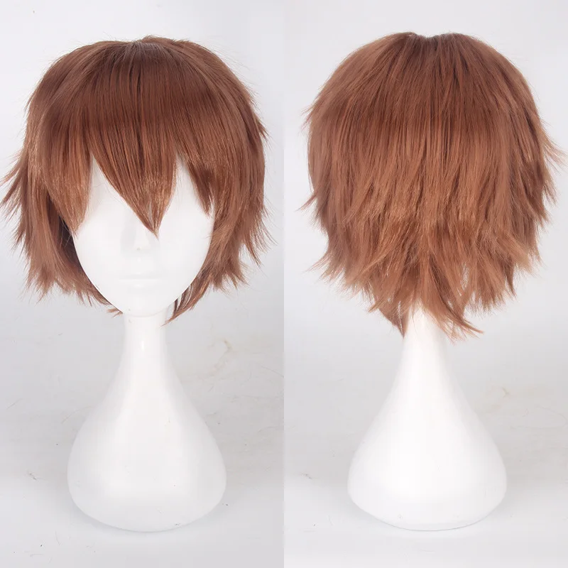 20 Colors Black White Purple Blonde Red Short Hair Cosplay Wig Men Women Party AMINE Short Straight Hair Wigs For Boys Girls