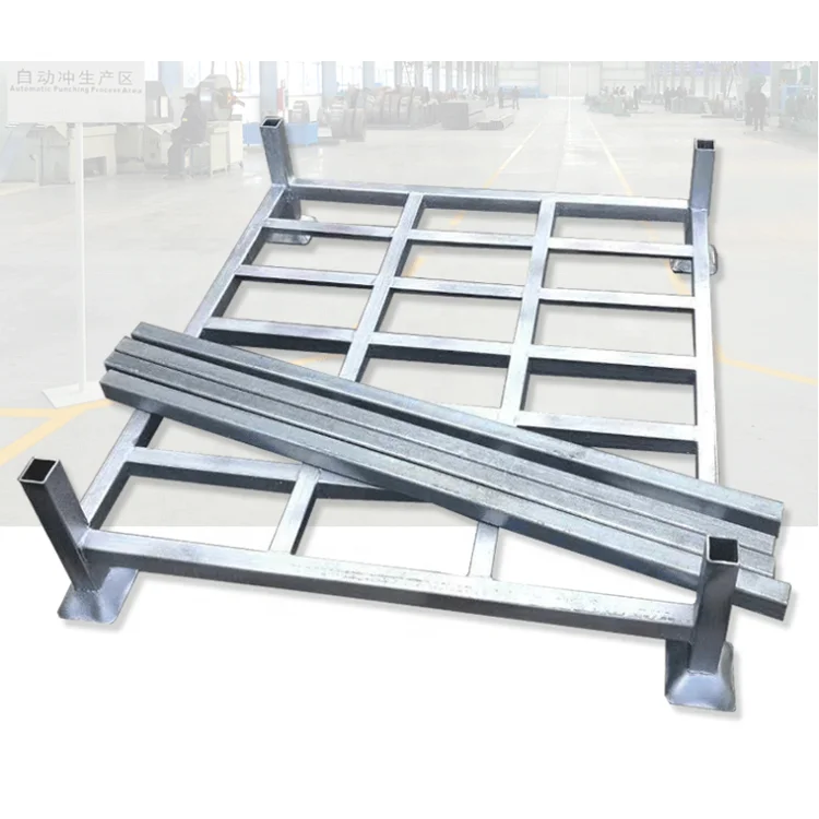 Warehouse stacking frame commercial fabricated customized mobile portable cold storage tube steel stillages pallet rack