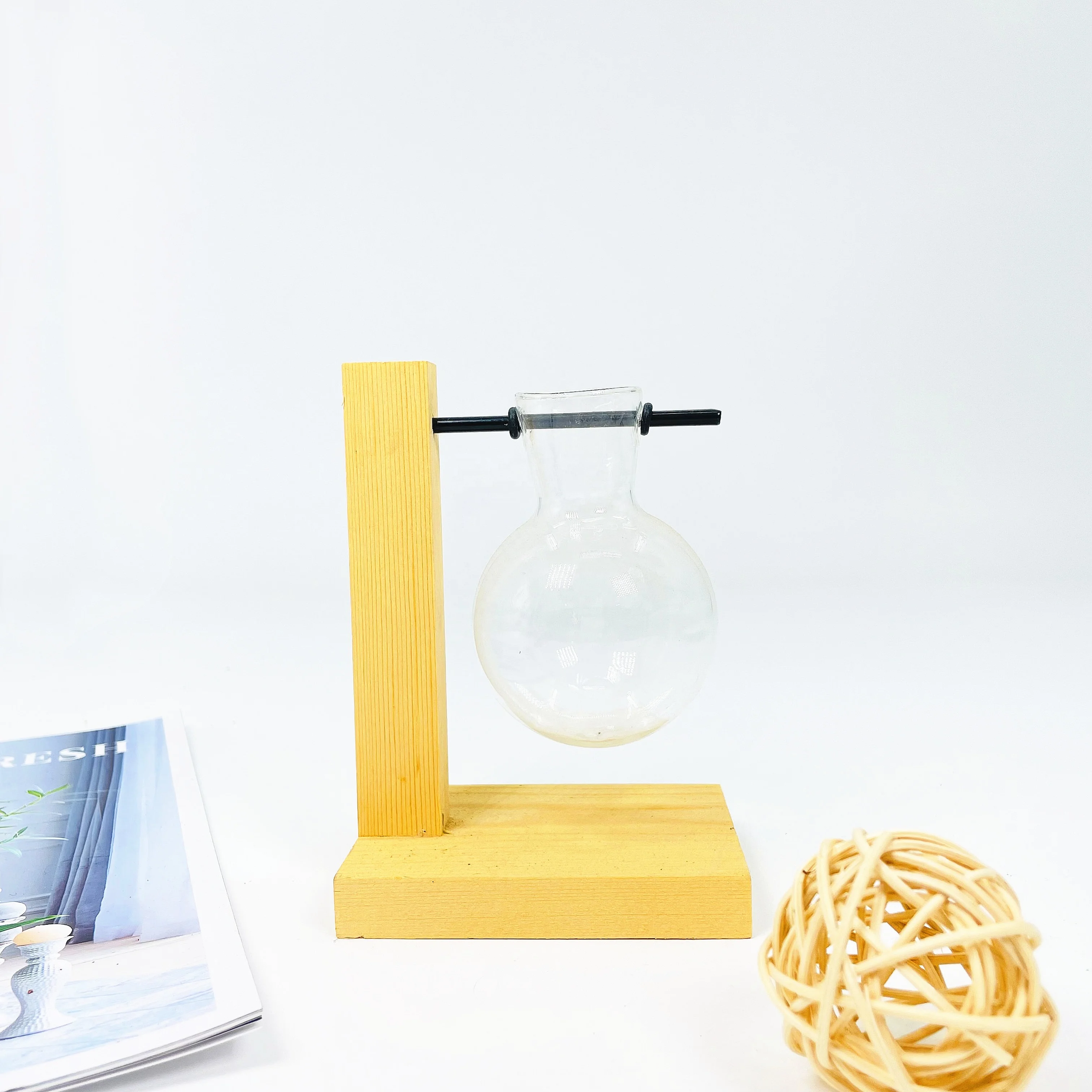 Handmade glass crafts L type Hydroponic Vase for home decoration Hydroponic Vase