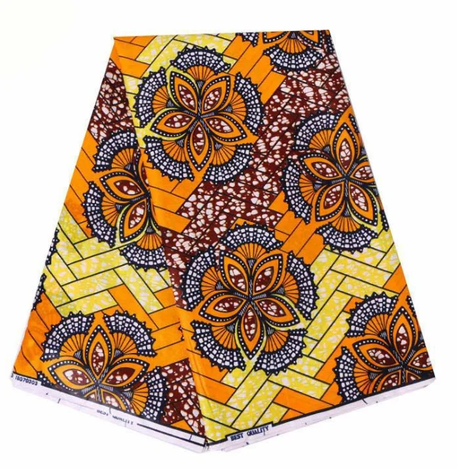 Custom Glitter African Wax Printed Fabrics, High Quality 100%Polyester Super Fabric Hollandais/