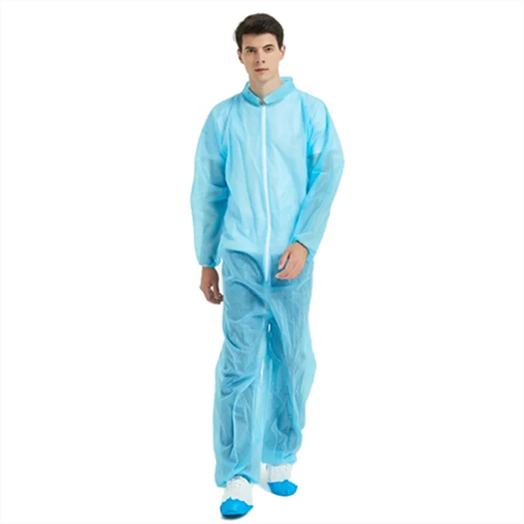 Manufacturer wholesale disposable cheap hospital clothing protective non woven coverall suit for adult