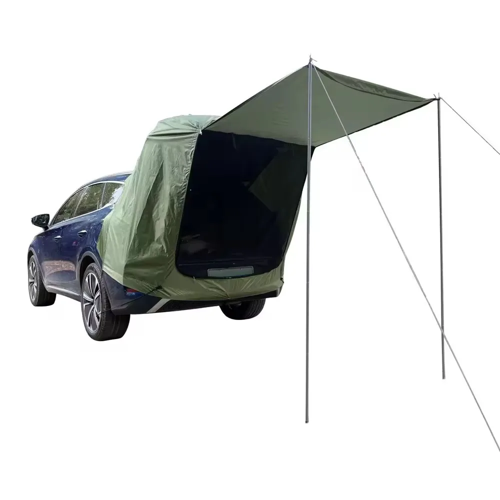 SUV Car Tent 2024 Waterproof Camping Trunk Tailgate Tent Rear Awning Shade Camping Suv Tent for 4-5 Person