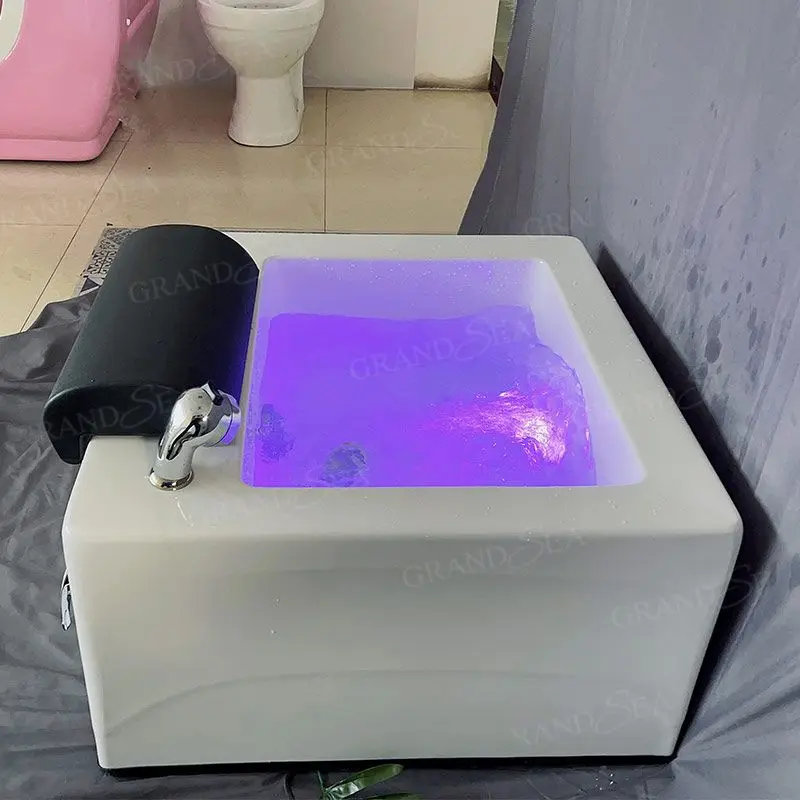Hot Sale High Quality Beauty Salon Massage Spa Pedicure Basin Foot Therapy Sink with Jet Color Light Spa Pedicure Chair