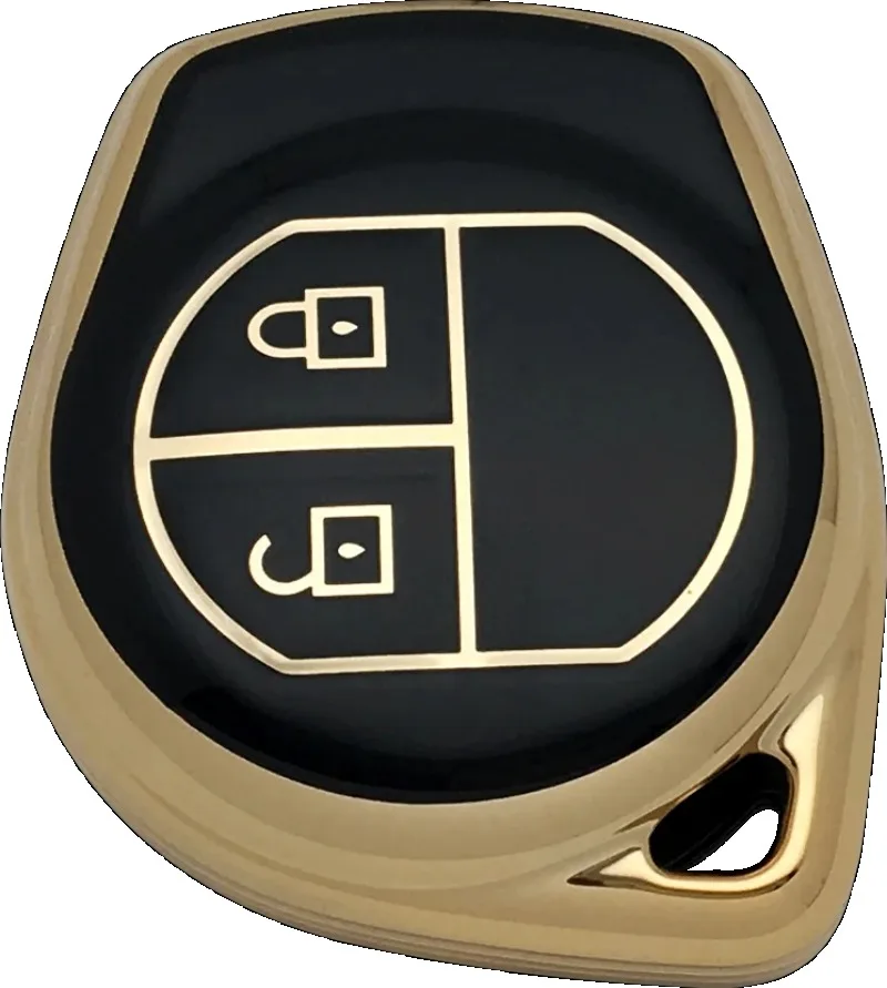 Wholesale gold edge beautiful new soft tpu car smart key case fob cover housing skin for suzuki swift Crossover SX4 JIMNY