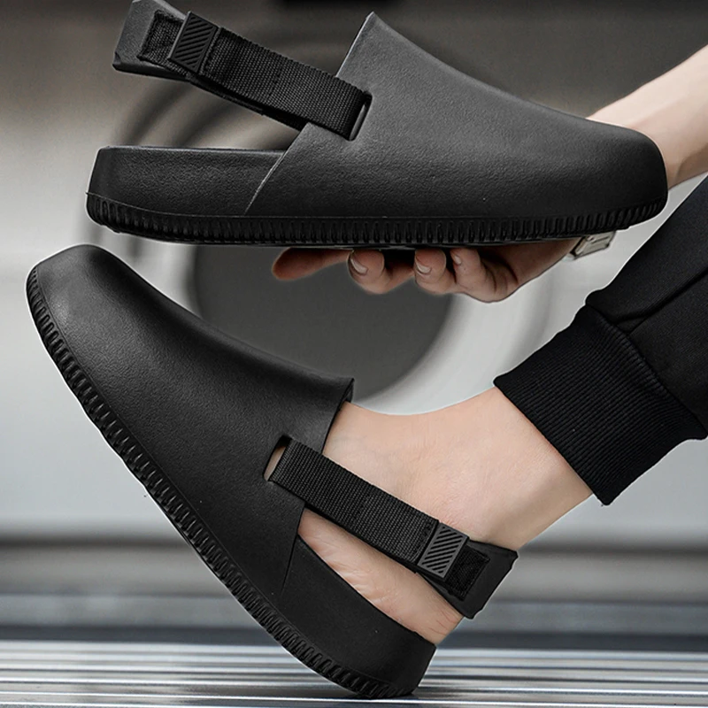 2024 summer new EVA thick sole sandals home outdoor non-slip breathable bag head beach flip-flops slippers for men and women