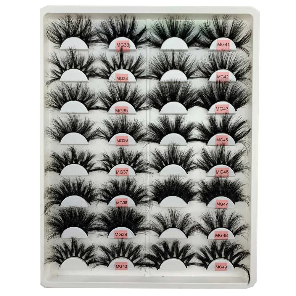 Super Fluffy 25MM 3D Mink Eyelash lashes Custom Logo Eyelash Case Extra Dramatic Long Thick Curl Mink Eyelashes