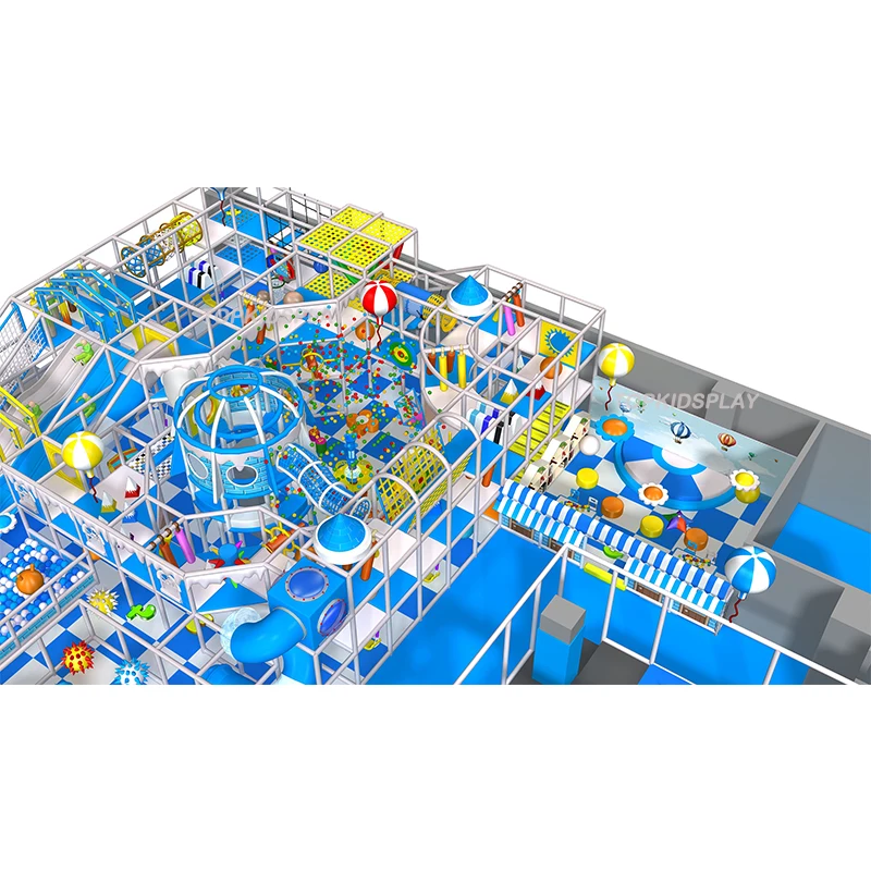 Professional preschool kids plastic small indoor playground equipment with ball pool