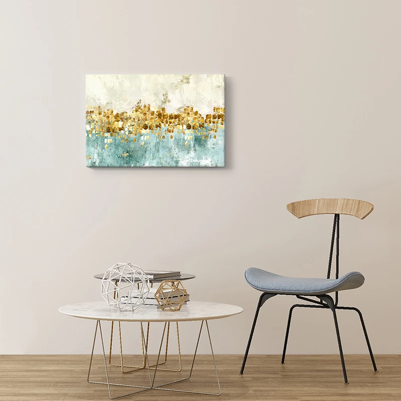 Abstract beautiful autumn forest landscape painting wall art canvas print on canvas