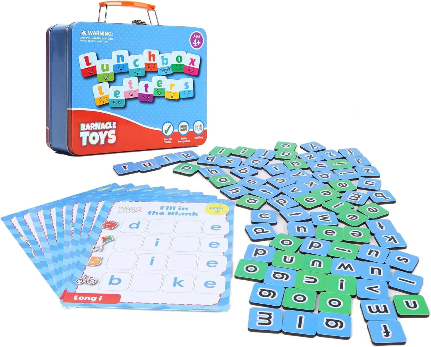 Spelling Reading Learning Phonics Magnetic Learning Lunchbox Letters Tiles Numbers Toy Alphabet For Kids