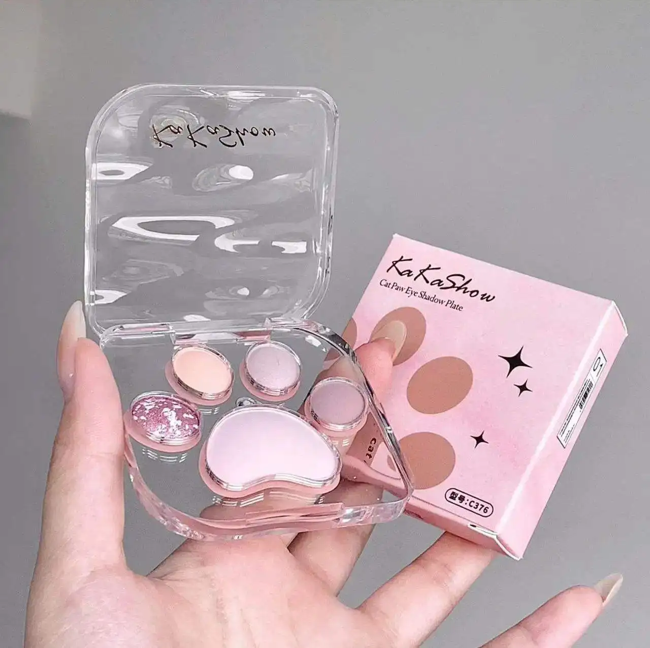 Mini Eyeshadow Cute Cat Claw Eyeshadow Palette Kakashaw Four-color matte Gloss Pearl Eyeshadow