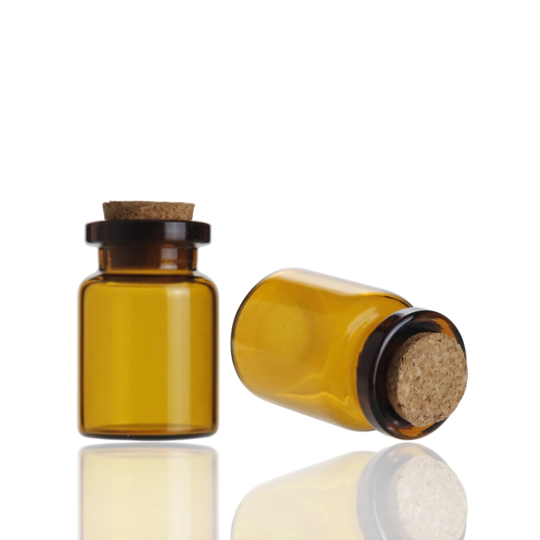 Cork transparent glass packaging bottle 2ml 3ml 4ml 5ml 6ml 7ml 8ml current home decoration bottle with wood lid