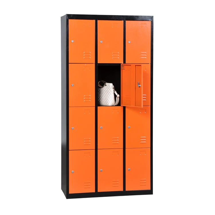 Metal Locker Cubby Locker  12 Door Steel Clothes Storage School Gym Locker